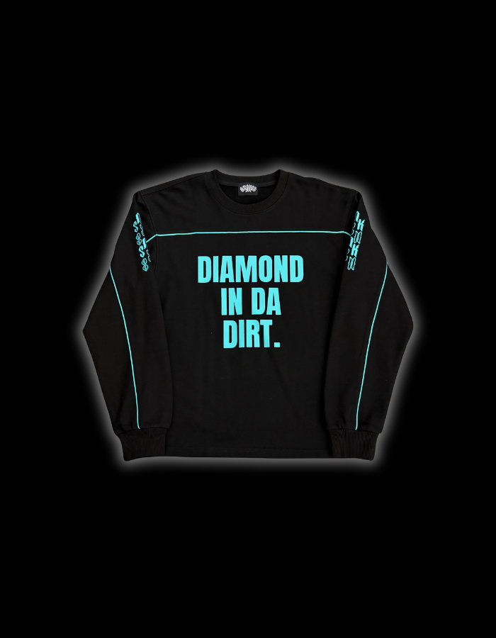 [INCEPTION] 'DIAMOND IN DA DIRT' LONGSLEEVE - MIDNIGHT BLACK
