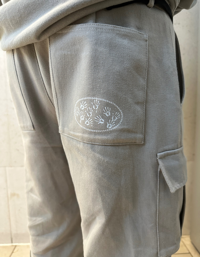 [EL-DESEO] BAGGY CARGO PANTS - SANDSTONE GREY