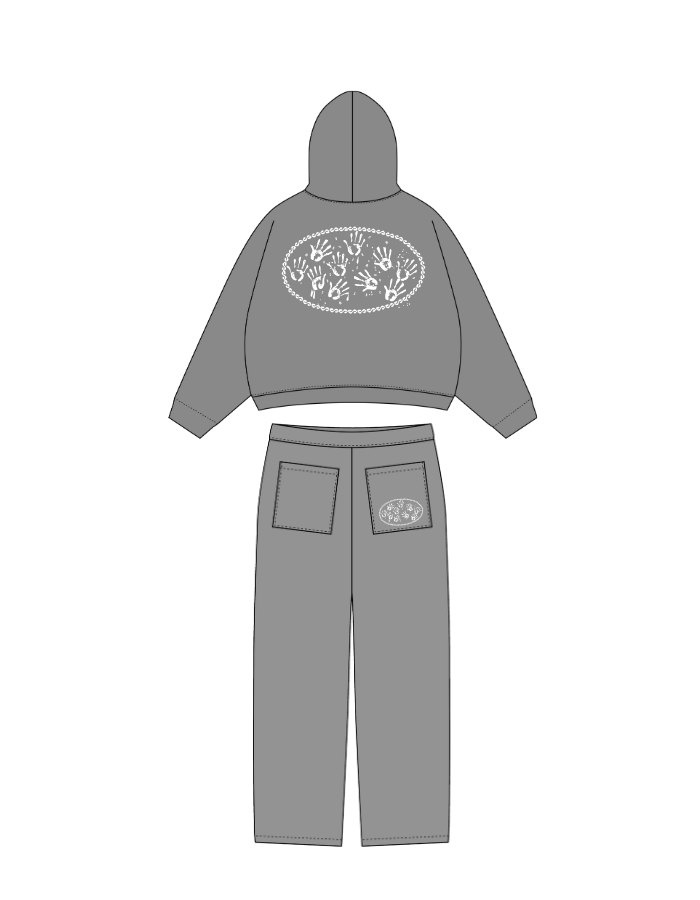 [DZYRE] STRAIGHT-LEGGED TRACKSUIT - CHARCOAL