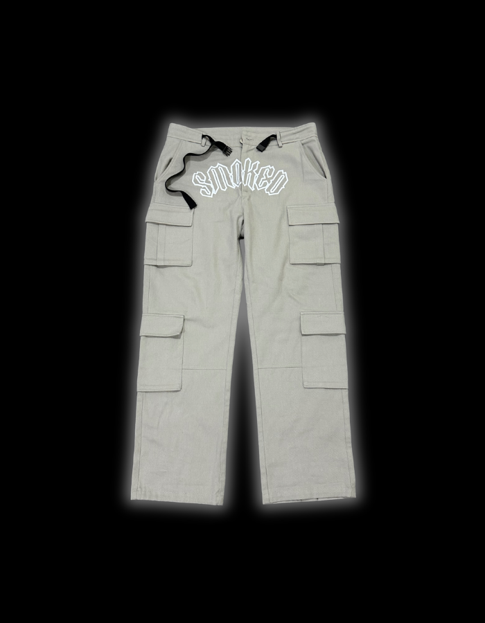 [EL-DESEO] BAGGY CARGO PANTS - SANDSTONE GREY