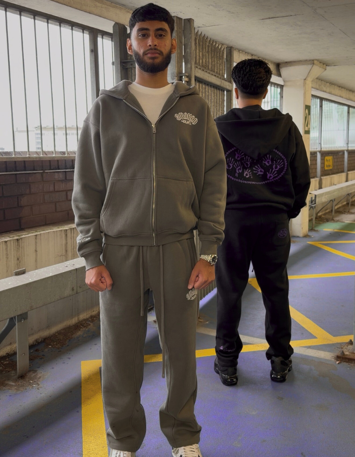 [DZYRE] STRAIGHT-LEGGED TRACKSUIT - CHARCOAL