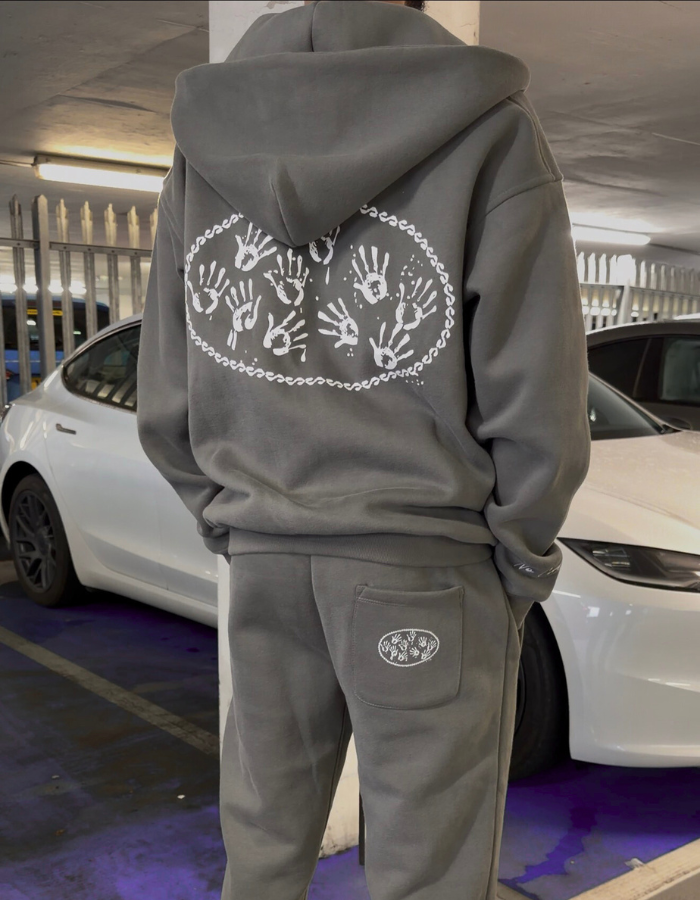 [DZYRE] STRAIGHT-LEGGED TRACKSUIT - CHARCOAL