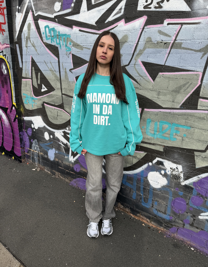 [INCEPTION] 'DIAMOND IN DA DIRT' LONGSLEEVE - TIFFANY BLUE