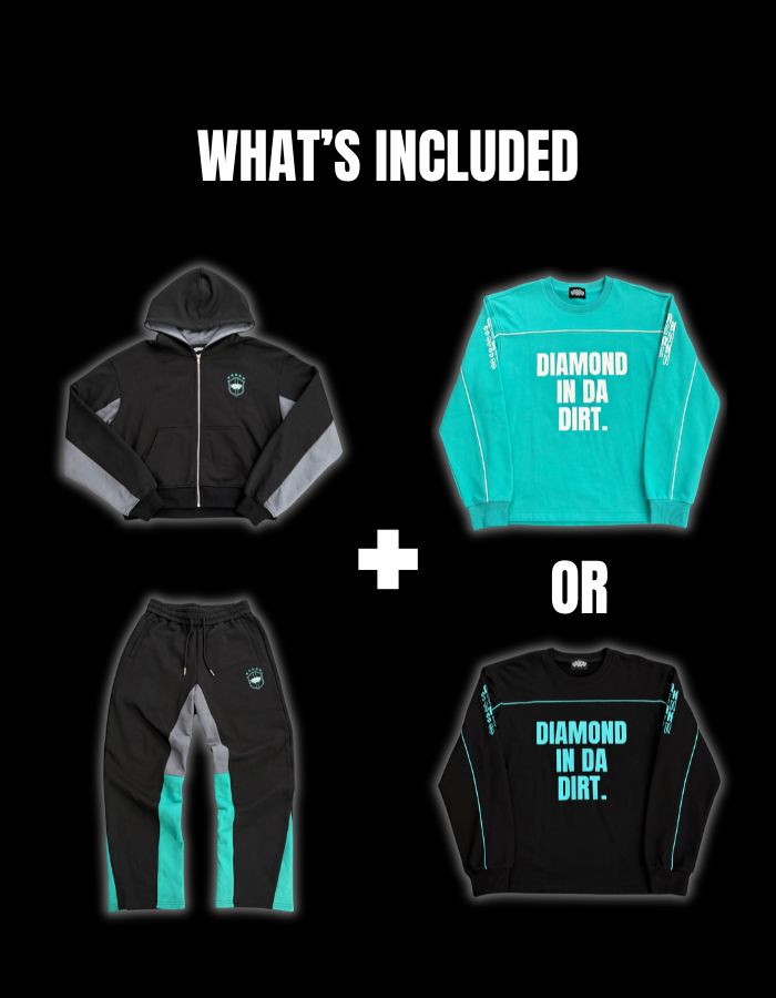 INCEPTION CARE PACKAGE (FULL TRACKSUIT + ONE LONGSLEEVE OF YOUR CHOICE)